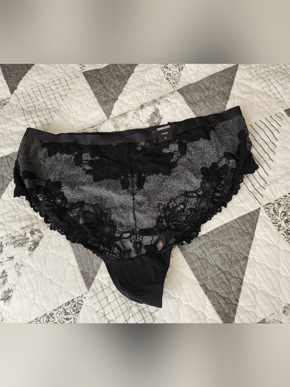 Lace Trimmed Thong NWT